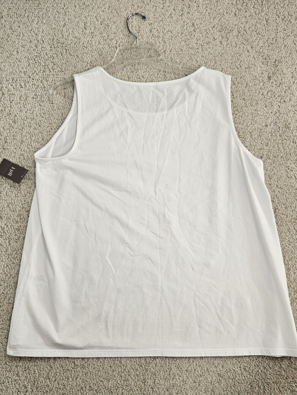J Jill Tank Top Sleeveless Shirt White Pima Cotton Womens XL Petite Layer - Picture 4 of 6